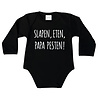 Goldengifts Romper - Slapen, eten, papa pesten! - lange mouwen - zwart Goldengifts Romper - Slapen, eten, papa pesten! - lange mouwen - zwart