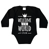 Goldengifts Romper - Welcome to the world little one! - lange mouwen - zwart Goldengifts Romper - Welcome to the world little one! - lange mouwen - zwart