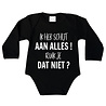 Goldengifts Romper - Ik heb schijt aan alles ruik je dat niet? - lange mouwen - zwart Goldengifts Romper - Ik heb schijt aan alles ruik je dat niet? - lange mouwen - zwart