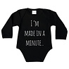 Goldengifts Romper - I'm made in a minute - lange mouwen - zwart Goldengifts Romper - I'm made in a minute - lange mouwen - zwart