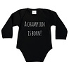 Goldengifts Romper - A champion is born! - lange mouwen - zwart Goldengifts Romper - A champion is born! - lange mouwen - zwart