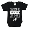 Goldengifts Romper - Groot geluk zit in een klein rompertje - korte mouwen - zwart Goldengifts Romper - Groot geluk zit in een klein rompertje - korte mouwen - zwart