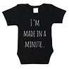 Goldengifts Romper - I'm made in a minute - korte mouwen - zwart Goldengifts Romper - I'm made in a minute - korte mouwen - zwart
