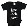Goldengifts Romper - Leef, lach, poep! - korte mouwen - zwart Goldengifts Romper - Leef, lach, poep! - korte mouwen - zwart