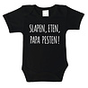 Goldengifts Romper - Slapen, eten, papa pesten! - korte mouwen - zwart Goldengifts Romper - Slapen, eten, papa pesten! - korte mouwen - zwart