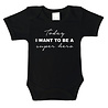 Goldengifts Romper - Today i want to be a super hero - korte mouwen - zwart Goldengifts Romper - Today i want to be a super hero - korte mouwen - zwart