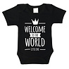 Goldengifts Romper - Welcome to the world little one - korte mouwen - zwart Goldengifts Romper - Welcome to the world little one - korte mouwen - zwart
