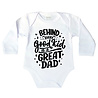 Goldengifts Romper - Behind every good kid is a great dad - lange mouwen - wit Goldengifts Romper - Behind every good kid is a great dad - lange mouwen - wit
