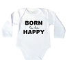 Goldengifts Romper - Born to be happy - lange mouwen - wit Goldengifts Romper - Born to be happy - lange mouwen - wit