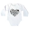 Goldengifts Romper - Happy valentine's day - lange mouwen - wit Goldengifts Romper - Happy valentine's day - lange mouwen - wit