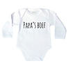 Goldengifts Romper - Papa's boef - lange mouwen - wit Goldengifts Romper - Papa's boef - lange mouwen - wit