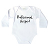 Goldengifts Romper - Professional sleeper! - lange mouwen - wit Goldengifts Romper - Professional sleeper! - lange mouwen - wit