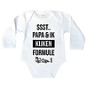 Goldengifts Romper - Ssst.. papa & ik kijken formule 1 - lange mouwen - wit Goldengifts Romper - Ssst.. papa & ik kijken formule 1 - lange mouwen - wit