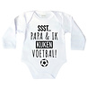 Goldengifts Romper - Ssst.. Papa & ik kijken voetbal! - lange mouwen - wit Goldengifts Romper - Ssst.. Papa & ik kijken voetbal! - lange mouwen - wit