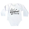 Goldengifts Romper - Today i'm grandma's problem - lange mouwen - wit Goldengifts Romper - Today i'm grandma's problem - lange mouwen - wit