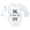 Goldengifts Romper - OMG I am so cute - lange mouwen - wit Goldengifts Romper - OMG I am so cute - lange mouwen - wit