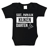 Goldengifts Romper - Ssst.. papa & ik kijken darten - korte mouw - kleur: zwart - 1 stuks Goldengifts Romper - Ssst.. papa & ik kijken darten - korte mouw - kleur: zwart - 1 stuks