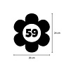 Goldengifts Container sticker - 1 stuk - huisnummer + bloem/flower - 20 x 24 cm - wit of zwart Goldengifts Container sticker - 1 stuk - huisnummer + bloem/flower - 20 x 24 cm - wit of zwart