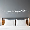 Goldengifts Muursticker voor in de slaapkamer - Goodnight my love - 1 stuks - wit of zwart Goldengifts Muursticker voor in de slaapkamer - Goodnight my love - 1 stuks - wit of zwart