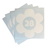 Goldengifts Container sticker - 1 stuk - huisnummer + bloem/flower - 20 x 24 cm - wit of zwart Goldengifts Container sticker - 1 stuk - huisnummer + bloem/flower - 20 x 24 cm - wit of zwart