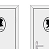 Goldengifts WC/toilet stickers - Ladies & gents - Wit of Zwart Goldengifts WC/toilet stickers - Ladies & gents - Wit of Zwart