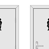 Goldengifts Wc / toilet stickers - hoognodige dame & heer - wit of zwart Goldengifts Wc / toilet stickers - hoognodige dame & heer - wit of zwart