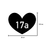 Goldengifts Kliko sticker - 1 stuk - huisnummer + hart - 20 x 15,5 cm - wit of zwart Goldengifts Kliko sticker - 1 stuk - huisnummer + hart - 20 x 15,5 cm - wit of zwart