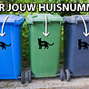 Goldengifts Kliko sticker - 1 stuk - Kat + huisnummer - 25 x 17,5 cm - wit of zwart Goldengifts Kliko sticker - 1 stuk - Kat + huisnummer - 25 x 17,5 cm - wit of zwart