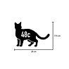 Goldengifts Kliko sticker - 1 stuk - Kat + huisnummer - 25 x 17,5 cm - wit of zwart Goldengifts Kliko sticker - 1 stuk - Kat + huisnummer - 25 x 17,5 cm - wit of zwart