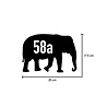 Goldengifts Kliko sticker - 1 stuk - Olifant + huisnummer - 25 x 17,5 cm - wit of zwart Goldengifts Kliko sticker - 1 stuk - Olifant + huisnummer - 25 x 17,5 cm - wit of zwart