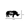 Goldengifts Kliko sticker - 1 stuk - Neushoorn + huisnummer - 25 x 12 cm - wit of zwart Goldengifts Kliko sticker - 1 stuk - Neushoorn + huisnummer - 25 x 12 cm - wit of zwart