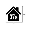 Goldengifts Kliko sticker - 1 stuk - Huis 2 + huisnummer - 20 x 19 cm - wit of zwart Goldengifts Kliko sticker - 1 stuk - Huis 2 + huisnummer - 20 x 19 cm - wit of zwart