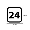 Goldengifts Container sticker - 1 stuk - huisnummer + vierkant kader - 20 x 20 cm - wit of zwart Goldengifts Container sticker - 1 stuk - huisnummer + vierkant kader - 20 x 20 cm - wit of zwart