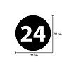 Goldengifts Container sticker - 1 stuk - huisnummer + cirkel - 19 x 19 cm - wit of zwart Goldengifts Container sticker - 1 stuk - huisnummer + cirkel - 19 x 19 cm - wit of zwart
