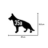 Goldengifts Kliko sticker - 1 stuk - Duitse herder + huisnummer - 25 x 18,5 cm - wit of zwart Goldengifts Kliko sticker - 1 stuk - Duitse herder + huisnummer - 25 x 18,5 cm - wit of zwart