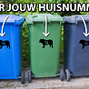 Goldengifts Kliko sticker - 1 stuk - Engelse bulldog + huisnummer - 20 x 13,5 cm - wit of zwart Goldengifts Kliko sticker - 1 stuk - Engelse bulldog + huisnummer - 20 x 13,5 cm - wit of zwart