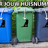 Goldengifts Kliko sticker - 1 stuk - Labrador zittend + huisnummer - 20 x 20 cm - wit of zwart Goldengifts Kliko sticker - 1 stuk - Labrador zittend + huisnummer - 20 x 20 cm - wit of zwart