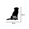 Goldengifts Kliko sticker - 1 stuk - Labrador zittend + huisnummer - 20 x 20 cm - wit of zwart Goldengifts Kliko sticker - 1 stuk - Labrador zittend + huisnummer - 20 x 20 cm - wit of zwart
