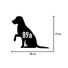 Goldengifts Kliko sticker - 1 stuk - Labrador pootje + huisnummer - 17 x 20 cm - wit of zwart Goldengifts Kliko sticker - 1 stuk - Labrador pootje + huisnummer - 17 x 20 cm - wit of zwart