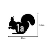 Goldengifts Kliko sticker - 1 stuk - Eekhoorn + huisnummer - 20 x 15,5 cm - wit of zwart Goldengifts Kliko sticker - 1 stuk - Eekhoorn + huisnummer - 20 x 15,5 cm - wit of zwart