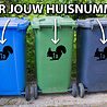 Goldengifts Kliko sticker - 1 stuk - Eekhoorn + huisnummer - 20 x 15,5 cm - wit of zwart Goldengifts Kliko sticker - 1 stuk - Eekhoorn + huisnummer - 20 x 15,5 cm - wit of zwart