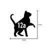 Goldengifts Kliko sticker - 1 stuk - Kat pootje + huisnummer - 20 x 21 cm - wit of zwart Goldengifts Kliko sticker - 1 stuk - Kat pootje + huisnummer - 20 x 21 cm - wit of zwart