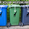 Goldengifts Kliko sticker - 1 stuk - Giraf + huisnummer - 25 x 14 cm - wit of zwart Goldengifts Kliko sticker - 1 stuk - Giraf + huisnummer - 25 x 14 cm - wit of zwart