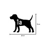 Goldengifts Kliko sticker - 1 stuk - Beagle + huisnummer - 20 x 15 cm - wit of zwart Goldengifts Kliko sticker - 1 stuk - Beagle + huisnummer - 20 x 15 cm - wit of zwart