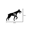 Goldengifts Kliko sticker - 1 stuk - Doberman + huisnummer - 20 x 15 cm - wit of zwart Goldengifts Kliko sticker - 1 stuk - Doberman + huisnummer - 20 x 15 cm - wit of zwart