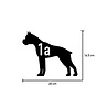 Goldengifts Kliko sticker - 1 stuk - Boxer + huisnummer - 20 x 16,5 cm - wit of zwart Goldengifts Kliko sticker - 1 stuk - Boxer + huisnummer - 20 x 16,5 cm - wit of zwart
