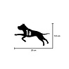 Goldengifts Kliko sticker - 1 stuk - Pitbull springend + huisnummer - 25 x 15,5 cm - wit of zwart Goldengifts Kliko sticker - 1 stuk - Pitbull springend + huisnummer - 25 x 15,5 cm - wit of zwart