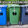 Goldengifts Kliko sticker - 1 stuk - Pomeriaan + huisnummer - 20 x 16,5 cm - wit of zwart Goldengifts Kliko sticker - 1 stuk - Pomeriaan + huisnummer - 20 x 16,5 cm - wit of zwart
