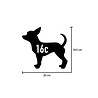 Goldengifts Kliko sticker - 1 stuk - Chihuahua + huisnummer - 20 x 18,5 cm - wit of zwart Goldengifts Kliko sticker - 1 stuk - Chihuahua + huisnummer - 20 x 18,5 cm - wit of zwart