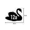 Goldengifts Kliko sticker - 1 stuk - Zwaan + huisnummer - 20 x 15 cm - wit of zwart Goldengifts Kliko sticker - 1 stuk - Zwaan + huisnummer - 20 x 15 cm - wit of zwart
